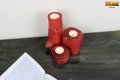 Разпродажба-Свещници - комплект 3 бр. Червени