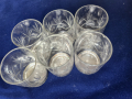 кристални чашки с метално дъно ( посребрен мелхиор ), обем към 60 мл, нови, 6 + 4 броя, снимка 1