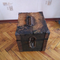 Сандък,стар пощенски-военен., снимка 4 - Антикварни и старинни предмети - 36576795