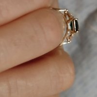 Пръстен смарагд и диаманти 💓, снимка 4 - Пръстени - 37200258
