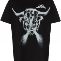 GIVENCHY Tribal Tarius Bull Logo Print Slim Fit Мъжка Тениска size M (S), снимка 1 - Тениски - 35053511