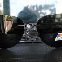 Поляризирани слънчеви очила / титаниумни рамки / авиаторски модел / унисекс , снимка 1 - Слънчеви и диоптрични очила - 28966686