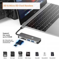 NOVOO  USB C Hub 5в 1 USB-C към 4K HDMI, 2USB 3.0, SD/TF четец на карти, снимка 5 - Други - 34749273