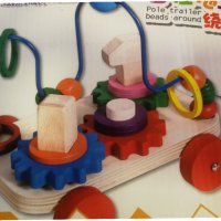 Дървена играчка, с формички за напасване, снимка 2 - Образователни игри - 34951546