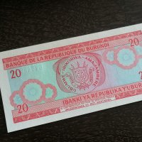 Банкнота - Бурунди - 20 франка UNC | 2007г., снимка 3 - Нумизматика и бонистика - 26231696