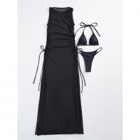 Бански с плажна рокля Grivola Black - S L размери, снимка 8 - Бански костюми - 32647296