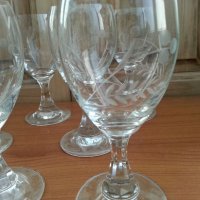 Ретро стъклени чаши гравирани , снимка 2 - Антикварни и старинни предмети - 33126866