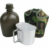 Airsoft манерка за вода + канче за храна тактическа военна туризъм лов, снимка 2 - Подаръци за мъже - 37667396