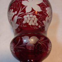 Кристална ваза Bohemia рубинен кристал , снимка 4 - Вази - 38056506