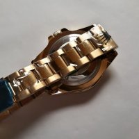 Мъжки луксозен часовник Rolex Oyster  Perpetual Submariner  Gold and blue , снимка 4 - Мъжки - 32283556