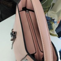 Лятна дамска чанта, голям размер, в пепелно розов цвят. 26лв., снимка 4 - Чанти - 37348415