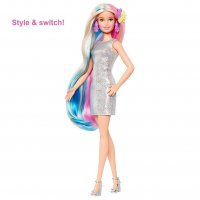 Кукла Barbie - Игрален комплект: Блестяща дълга коса Barbie GHN04, снимка 4 - Кукли - 36934358