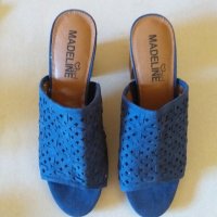 Дам.сандали/чехли-"Madeline"/изк.велур/-№39-цвят-сини. Закупени от Италия., снимка 11 - Сандали - 26229949