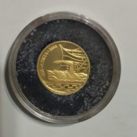 Златна монета "Олимпийски игри Атина 2004 плуване", снимка 1 - Нумизматика и бонистика - 38452037