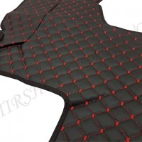 Кожени стелки LUX черни с червен конец за MAN TGX/МАН ТГХ, снимка 3 - Аксесоари и консумативи - 26977492