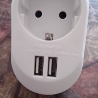 2 броя USB разклонител 3,4А/17W с контакт за уреди с 220V/3.7kW захранване made in Germany , снимка 6 - Друга електроника - 38060722