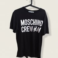 MOSCHINO CREW H&M Crewneck T-Shirt Мъжка тениска в отлично състояние, снимка 1 - Тениски - 33612352