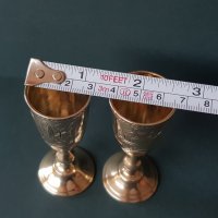 ЧИФТ Руски чашки сребърни 84 с ПОЗЛАТА Москва 19ти век чаша, снимка 13 - Други ценни предмети - 34620706