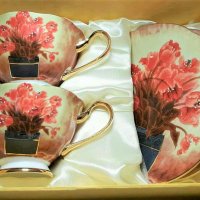 Луксозни комплекти и сервизи от Костен порцелан за кафе и чай, снимка 11 - Подаръци за жени - 28395434