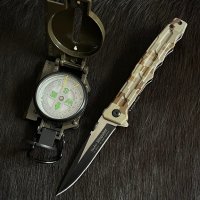 Сгъваем нож (flipper) във военен стил Linder Slingshot. (337912), снимка 5 - Ножове - 43032779