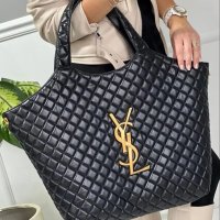 Луксозна Черна чанта /реплика  YSL код DS206, снимка 1 - Чанти - 36700517