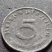 Две монети 1 райхспфенинг 1937г. / 5 райхспфенинг 1940г. Трети райх с СХВАСТИКА редки 28602, снимка 10 - Нумизматика и бонистика - 40650498