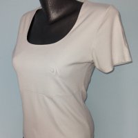 Еластична блузка тип тениска в гълъбово сив цвят, снимка 1 - Тениски - 28316311