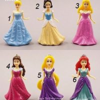 Принцеса принцеси Ариел Рапунцел Белл Снежанка Аврора пластмасови фигурки фигурка за игра и торта, снимка 1 - Фигурки - 25153473