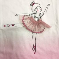 Тениска с балерина 🩰, снимка 2 - Бебешки блузки - 33403372
