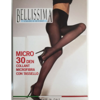 Bellissima 30DEN бежови италиански полуплътни микрофибърни чорапогащници 40-95кг Белисима , снимка 1 - Бельо - 22965095