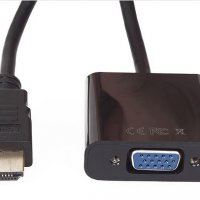 Преходник от HDMI към VGA DigitalOne SP00071 Адаптер HDMI към VGA Adapter HDMI to VGA, снимка 1 - Кабели и адаптери - 23173558