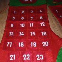 Коледен чорап с адвент календар, снимка 2 - Декорация за дома - 43884366
