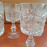 Кристални чаши, снимка 5 - Антикварни и старинни предмети - 32925325