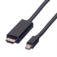 Кабел  Mini DP - HDMI M, 2m, 4K Value 11.99.5796 SS301269 Мъжко-Мъжко, снимка 1 - Друга електроника - 39508057