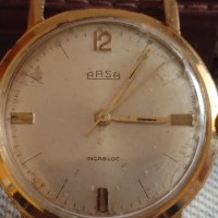 Стар механичен часовник BASA INCABLOC SWISS ANTI-MAGNETIC с позлатена рамка 41969, снимка 3 - Други ценни предмети - 43905317