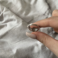Сребърен пръстен с камъчета, снимка 3 - Пръстени - 44885005