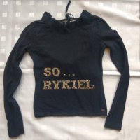 Елегантна черна блуза sonia by sonia rykiel, снимка 2 - Блузи с дълъг ръкав и пуловери - 32523682