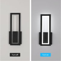 Lumiup Модерна черна LED стенна лампа, снимка 2 - Лед осветление - 43429958