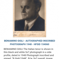 Продавам плоча с бележка с текст и автограф на Beniamino Gigli,един от най-великите италиански тенор, снимка 12 - Грамофонни плочи - 36542184