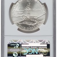 1995-D Olympics Track & Field S$1 - NGC MS 70 - САЩ Сребърна Възпоменателна Монета Долар, снимка 2 - Нумизматика и бонистика - 43773572