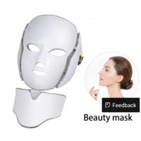 Козметична LED маска за лице и шия, снимка 2 - Козметични уреди - 37006830