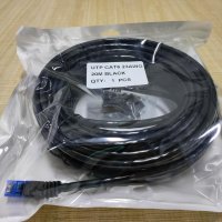 Ethernet кабел 20m, Cat 6 RJ45 1000Mbit/s черен, снимка 8 - Кабели и адаптери - 44015000