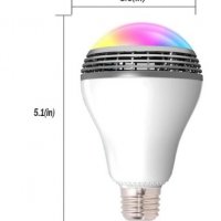 Смарт LED крушка с Bluetooth Speaker, снимка 4 - Лед осветление - 39265857