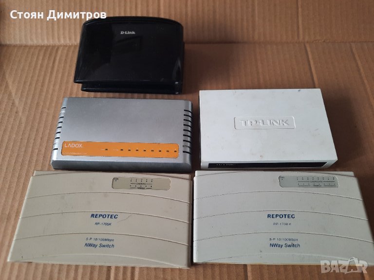 Switch 5 port, 8 port 100Mbit, суичове D-Link, Tp-link, Repotec, Ladox, снимка 1