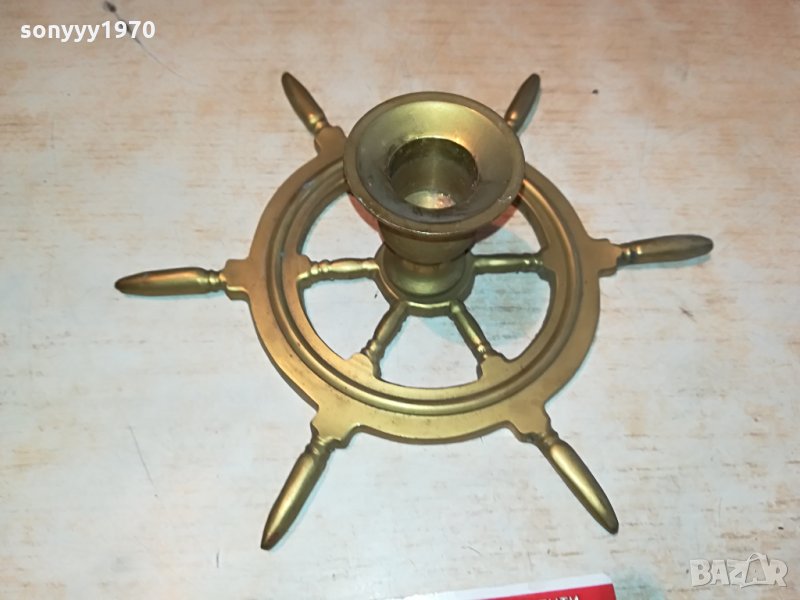 антик-свещник-корабен рул-внос холандия 2504211943, снимка 1
