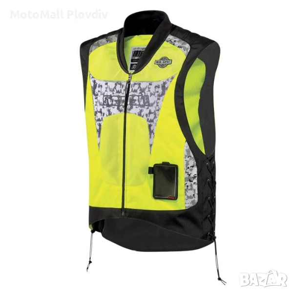 Icon елек мото електриково жълт свтло отразителен размер xl мотор 89лв, снимка 1