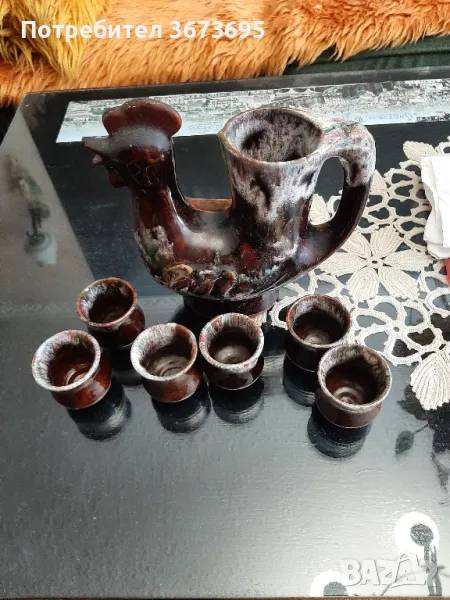 Керамичен сервиз за  ракия, снимка 1