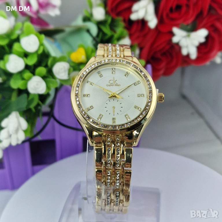 Дамски часовник Calvin Klein – медицинска стомана с 18к позлата , снимка 1