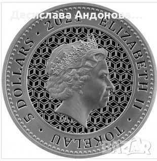 сребърна монета 1 оз 1 oz Бик и Мечка , снимка 1