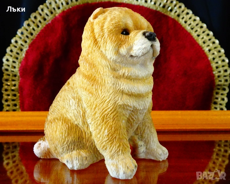 Порцеланова фигура куче Чау-чау,печат. , снимка 1